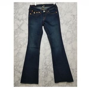 true religion joey dark wash bell jean AB19